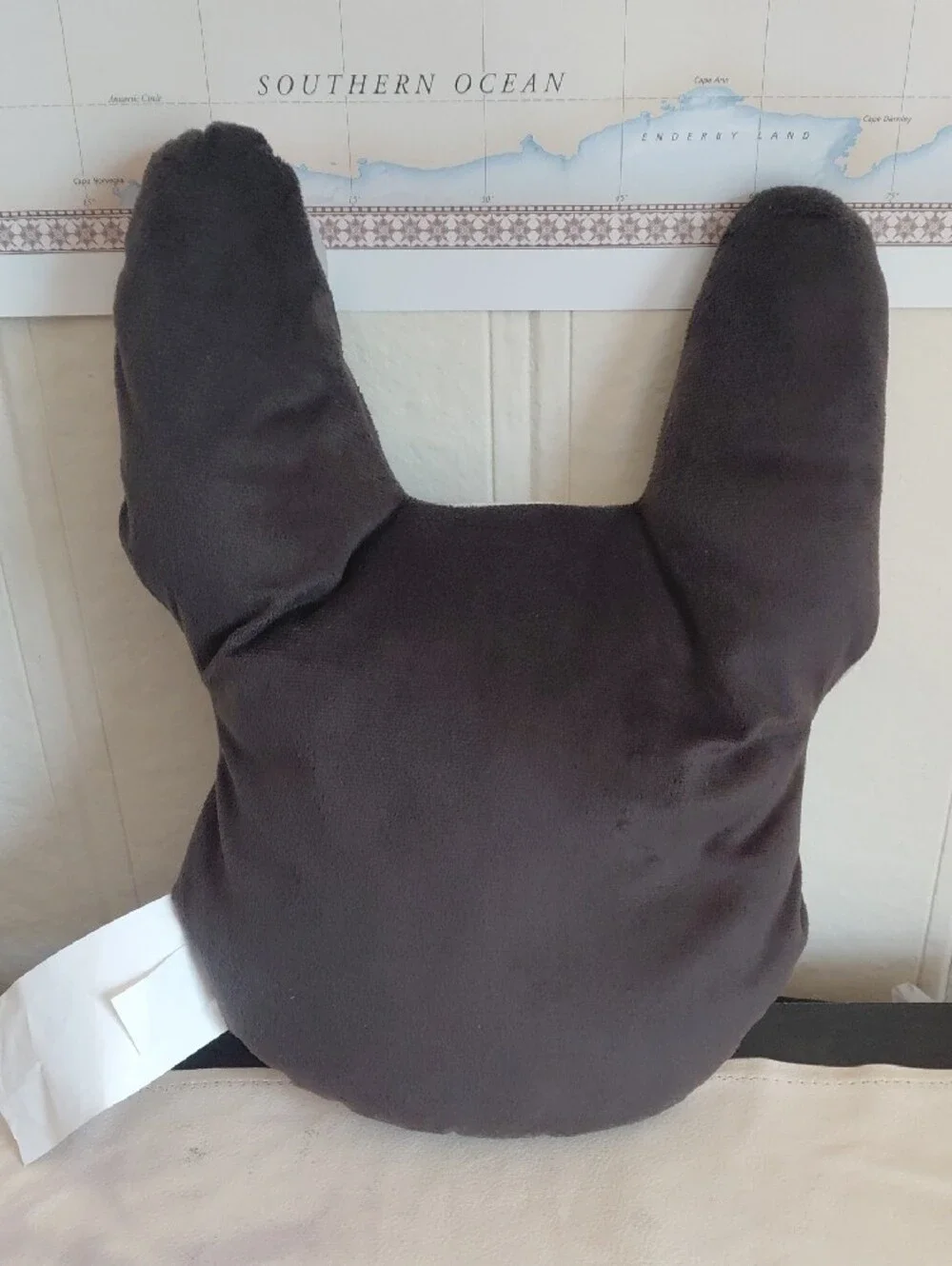Furry Friend Cushions - Pink & Black Dog Face Pillow